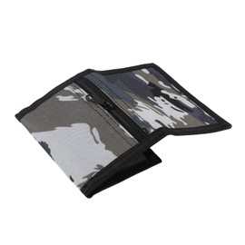 ZHONYEE RFID Slim Camouflage Wallet for Kids/Trifold Wallets for Men/Mini Trifold Coin Purse with Zipper for Kids (Grey2)