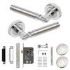 Decoranddecor Enigma Duo Colour Internal Door Handles – Aluminium Silver