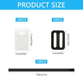 CHENBOOW Pool Reel Roller, Mobile Solar Film, Pack of 10 Fastening Straps and Clips, Retaining Straps for Pool Film, Mounting Tape for Pool Roller, for Swimming Pools