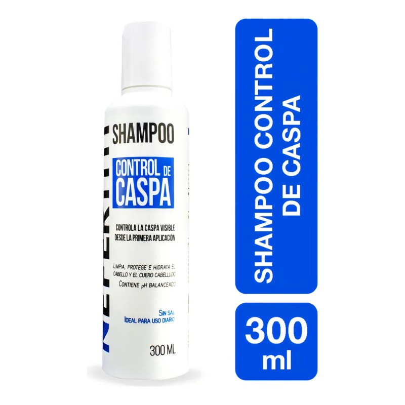 Shampoo Sin Sal Para Control De Caspa Nefertiti 300ml