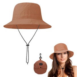 Hebterrka 1 x Waterproof Rain Hat, Foldable Outdoor UV Protection Sun Hat, Quick Drying Boonie Hat for Hiking