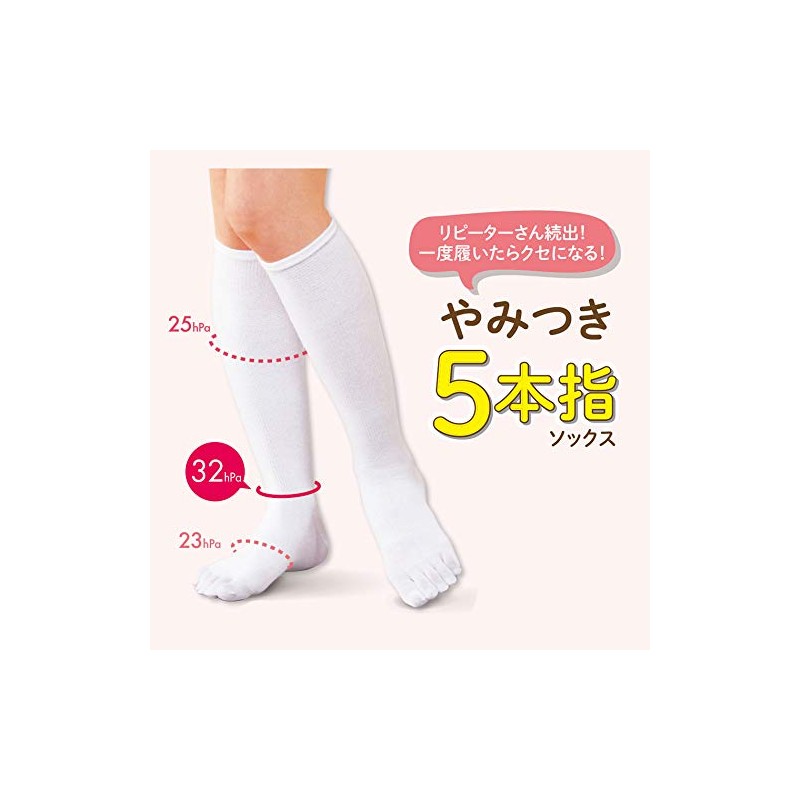 Nurse's 9000023A Women's 5 Toe Compression Socks Medical Office Women's