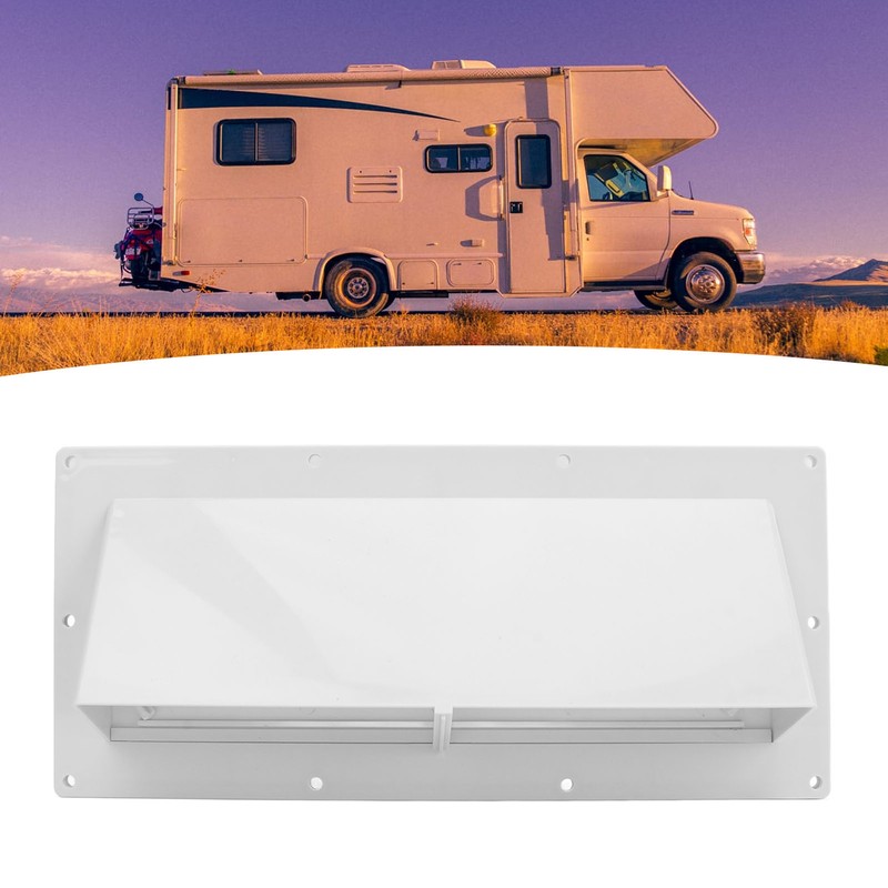 RV Exhaust Vent Cover White Range Hood Sidewall Vent Cover