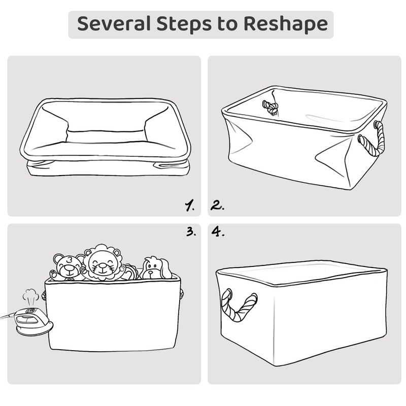 Mangata Foldable Storage Box, Small Thickened Fabric Storage Basket with