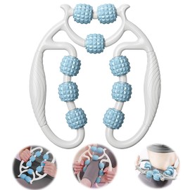 Umllpet Massage Roller, Massage Roller Legs, Leg Muscle Massager - Deep Tissue Massage Roller with 9 Wheels, Leg Muscle Massager Foot Massage Roller, Massage Roller for Leg Foot Arm Massage (Blue)