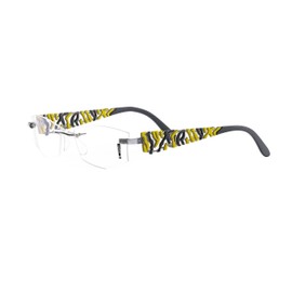 Switch it! Set Interchangeable Bracket Stainless Steel Rubberised, Combi 3045 Palladium Dark Grey/Yellow