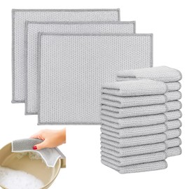 WonHey solara lux scrub cloths, 40PCS Multipurpose Dishwashing Rags, Non-Scratch Scouring Pads for Wet and Dry Use, Stainless Steel Wipes for Kitchen Cleaning, Pots, Sinks, Counters (20x20cm)