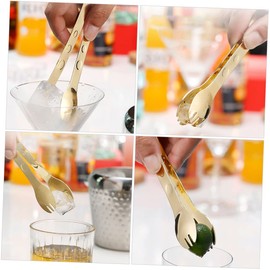 CIYODO Stainless Steel Ice Cube Clamp Ice Holder Food-Grade Buffet Serving Tong