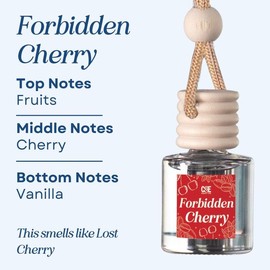 Scented Car Air Freshener - Long Lasting Car Diffuser - Last 60+ Days:_Forbidden Cherry