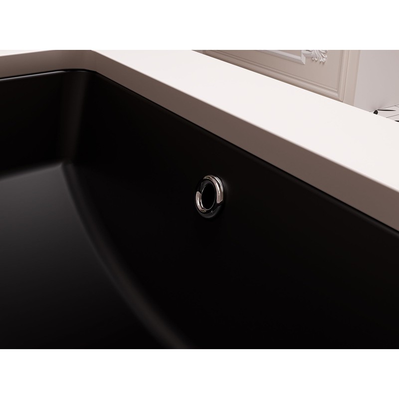 SmartSylva Black Undermount Bathroom Sink, 18 x 14 Inch Rectangular