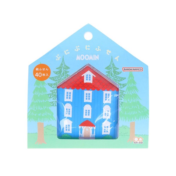 Sunstar Stationery Moomin Sticky Notes, Case Included, 24 Summer Yashiki