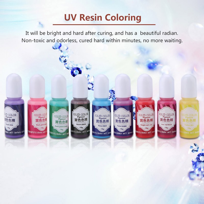 9 Colors 10g Epoxy UV Resin Coloring Dye Colorant Pigment