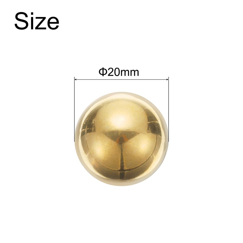 sourcing map 2pcs Precision Solid Brass Bearing Balls 20mm Industrial