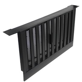 Canplas Industries-16" x 9" Black Rectangular Vinyl Standard Foundation Vent with Screen (Price Per Piece). Item #649000BL