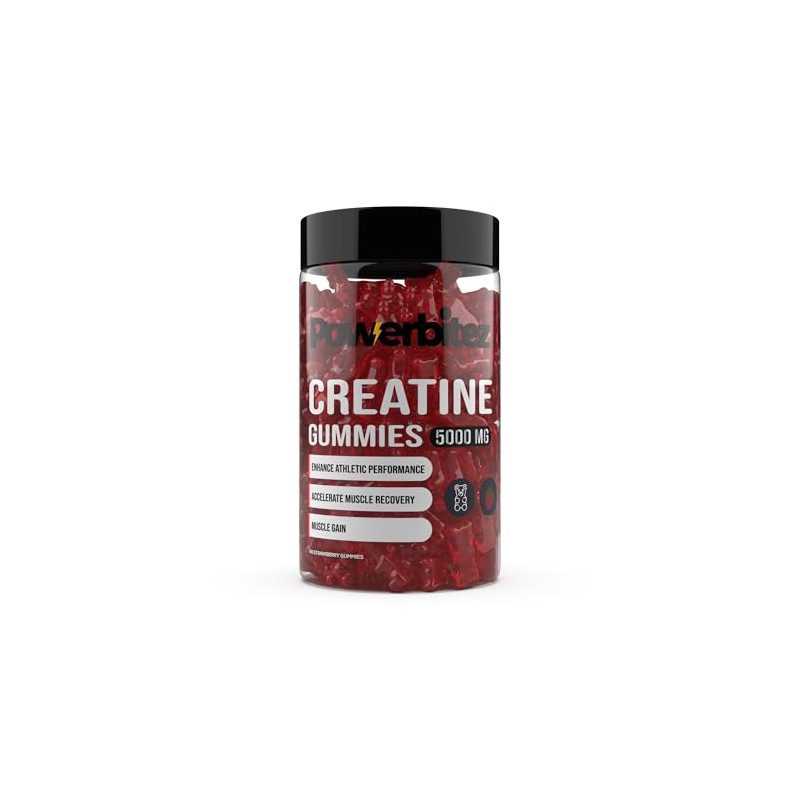 Powerbitez Creatine Gummies for Men & Women, 5g Creatine Monohydrate