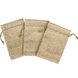 FASOTY Lot of 24 3.5x5 Inch Burlap Bags with Drawstring Gift Bags Jewelry Pouch Jute Sacks for Wedding Favor Party Gifts, DIY Craft, Presents, St Patricks Day, Easter, Treat Pouches Bags