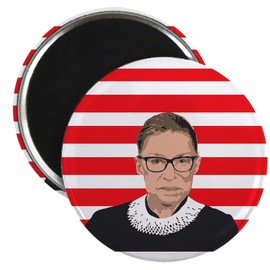 CafePress Ruth Bader Ginsburg Face Mask Magnets 2.25" Round Magnet (10 pack)