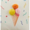 Acanva Ice Cream Cone Pom Pom Throw Pillow