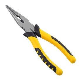 8-Inch Premium Needle-Nose Pliers, Wiojided High-Carbon Steel Precision Long Nose Pliers with Wire Cutter, Anti-Slip Soft Grip, Paper Clamp Design for Home, Jewelry, Crafts, Fishing, Narrow Spaces