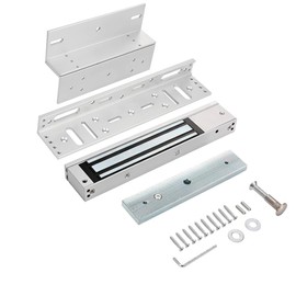 Mag Lock 280KG / 600 LBS of Magnetic Holdings Force Electromagnetic Commercial Lock 12V, LED Indicator When Closed NO/NC Options,Access Control System with L&Z Brackets