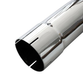 Blitech Racing 4 Inch Chrome 45 Degree Exhaust Pipe 4" ID/OD x 9" Arms Tube Elbow Tip Truck Use