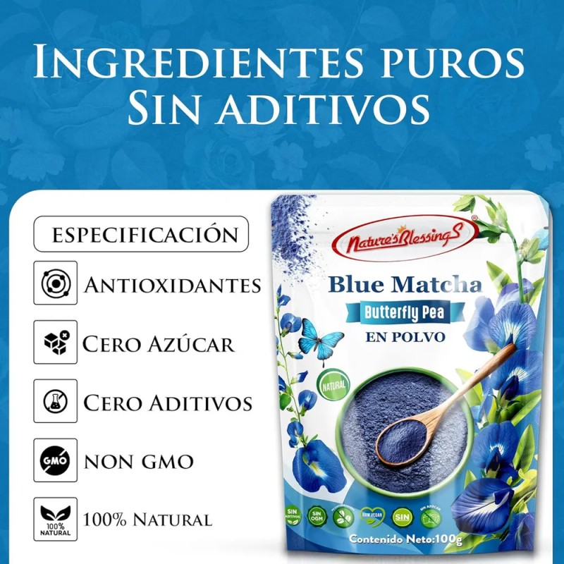 Blue Matcha Azul Butterfly Pea 100g