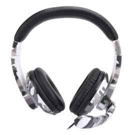 PC Gaming Headphone,3.5mm Plug Ergonomic Head-Mounted Headset Noise Isolation Gaming Earphone for PC, Etc - White Camouflage