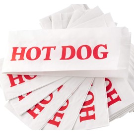 Retro, Eco-Friendly Hotdog Wrapper Sleeves 500 Pack. Super Durable and Grease Resistant, Turn a Party into a Carnival with Paper Hot Dog Bags. Keep Your Fundraiser or Concession Stand Guests Mess-Free