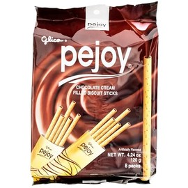 Glico Pejoy Chocolate Cream Filled Biscuit Sticks, 4.24 oz (Pack of 5)