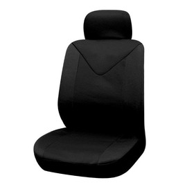RBR Universal Front Car Seat Cover for Car, Truck, Vans, 1 Piece Black