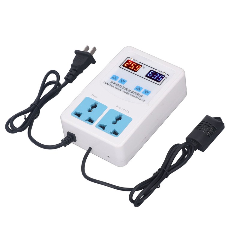 Temperature Humidity Controller -20~60℃ 0~100.0%RH LCD Display Humidistat Thermostat AC