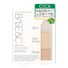 BASE & C Multi-Creative Concealer, 0.1 oz (3.8 g), CICA Concealer Palette, Highlight, Remediation