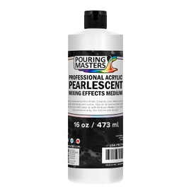 Pouring Masters Professional Acrylic Pearlescent Mixing Effects Medium, 16 oz. (Pint) - Create Pearl Iridescent Metallic Effects, Improve Flow Consistency, Artist Techniques, Mix Art Acrylic Paint