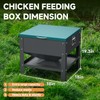 Automatic Metal Chicken Feeder,80lb Large Capacity Portable Gravity Chicken Feeder