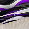 Stripes Purple Black White Throw Pillow Covers 20"x20" Set of