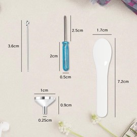 NIIIYTYB Cremation Funnel Kit with Spoon and Scoop Mini Funnel Set for Filling Ashes in Urn Necklaces Tiny Glitter Funnels for Small Capsules Bottles Pill Necklace Keepsake Ash Fill Tools Accessory