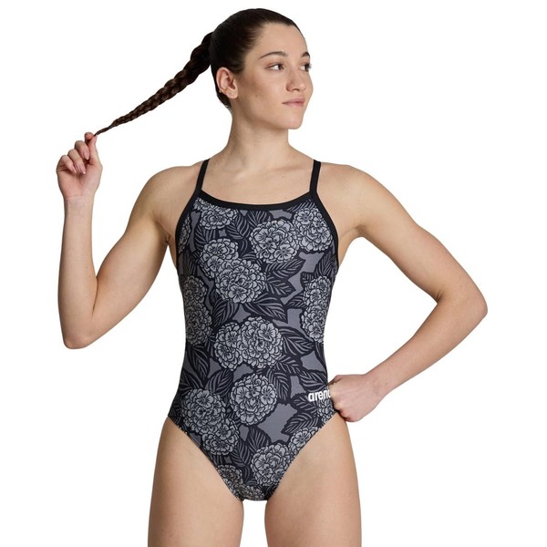 ARENA Women's Hydrangea Bouquet Challenge Back-Chlorine Resistant Swimwear for Competition,