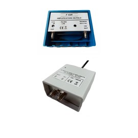 Vsnetwork TV Aerial Amplifier Kit 42dB + Power Supply 12V 100mA Filter Lte/5G Adjustable