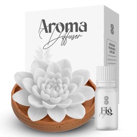 HOME ARCHIVE Aroma Diffuser with Aromatherapy Fragrant Oil Diffusers for Home Room Decor Fig Fragrance (Peony Flower (White))