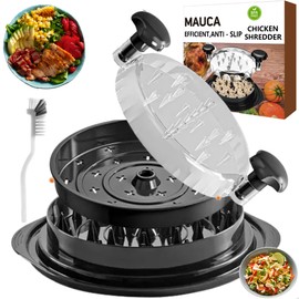Chicken Shredder Tool – Multi-Purpose Meat Shredder with Cleaning Brush | BPA-Free, Ergonomic Handle, Dishwasher Safe | Perfect for pulled Pork, Beef, Turkey & More [Black]