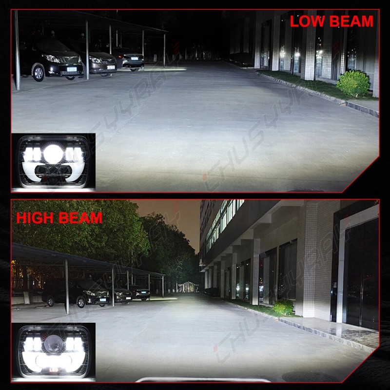 CHUSYYRAY 7''x6'' LED Headlight Headlamp For Chevy Express Cargo Van