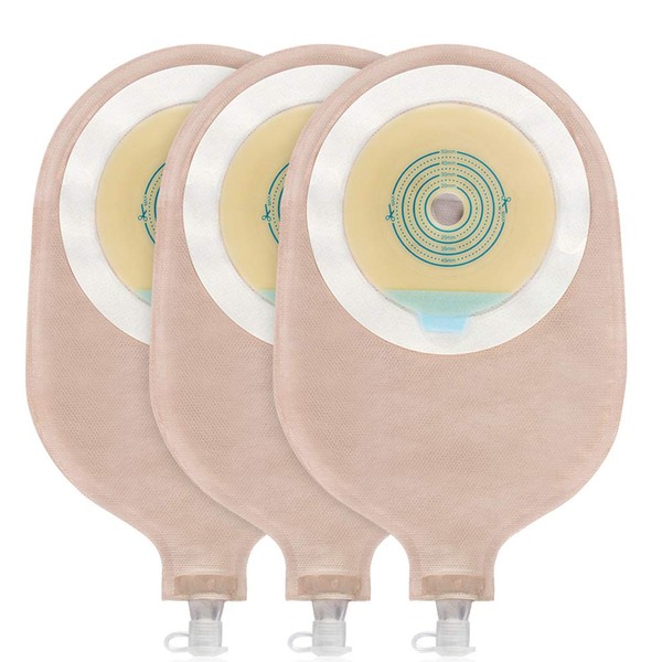 Carbou 15 One-Piece Urostomy Bag Drainable Pouches with Measure Card,Cutting Tool for Colostomy Ileostomy Stoma Care, Cut-to-Fit