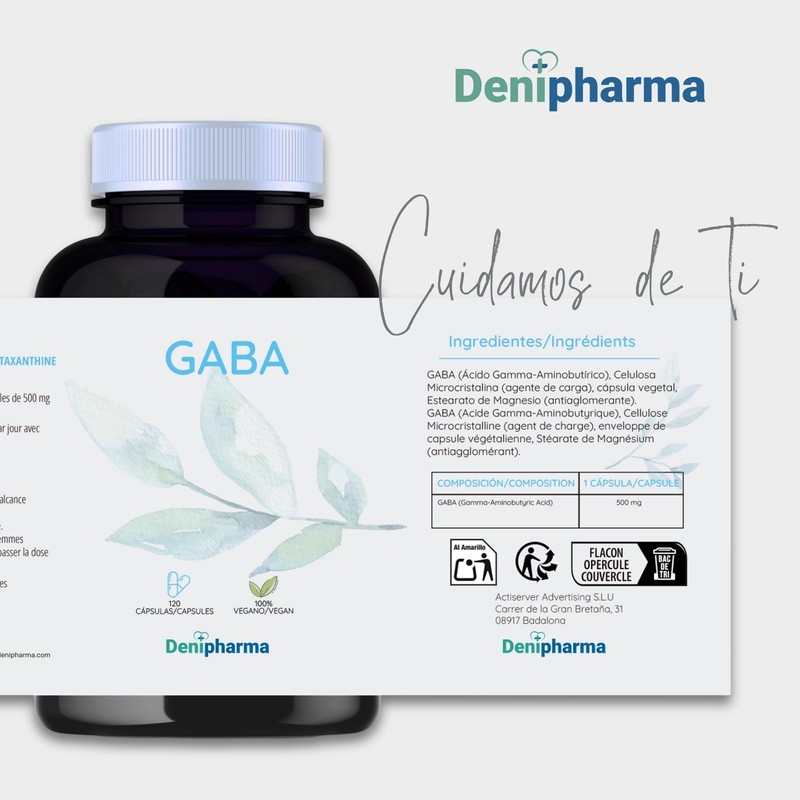 GABA 500mg - Natural Relaxation, Restful Sleep, Anti-Stress, Nervous System