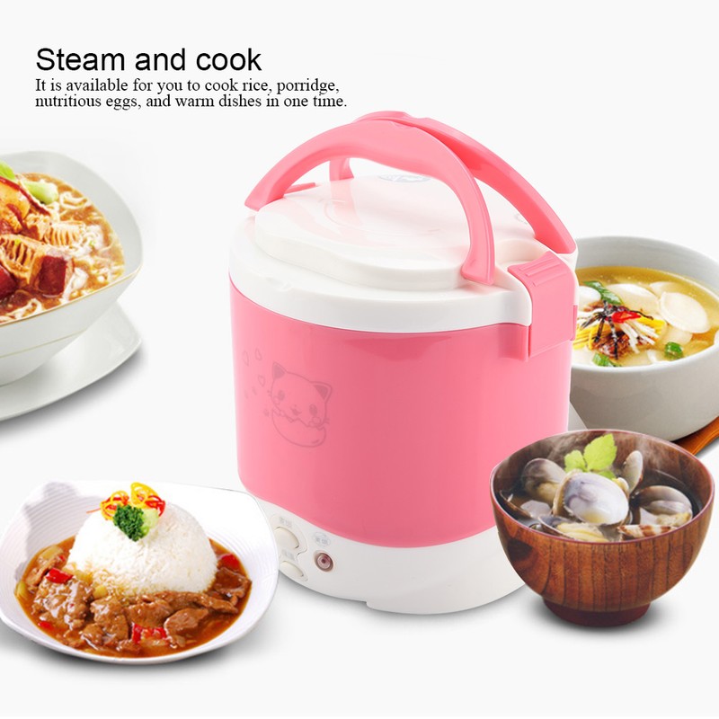 170W 1L Electric Portable Multifunctional Rice Cooker Food Steamer for