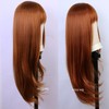 mszyhuwan Brown Fringe Bangs Unit Heat Resistant Synthetic Wig For