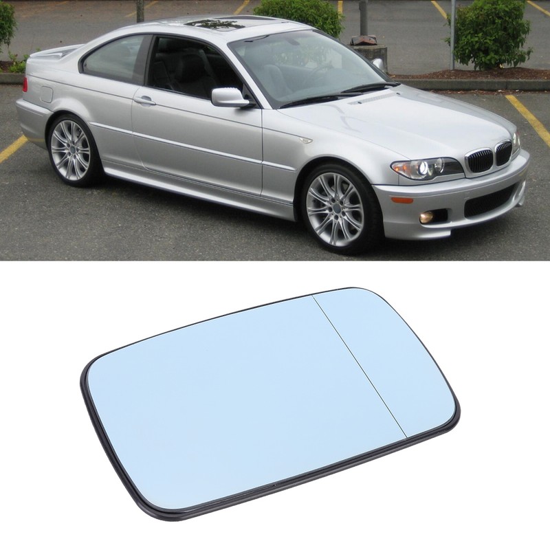 Right Hand Blue Heated Wing Door Mirror Glass Fit for