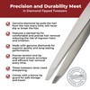 WBT Diamond Tip Slant Precision Tweezer for Eyebrow & Ingrown