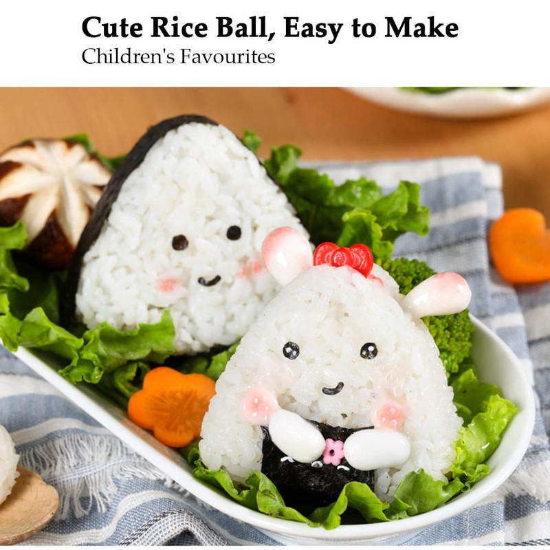 Onigiri 2 Pieces Rice Ball Mold Makers, Triangle Sushi Mold