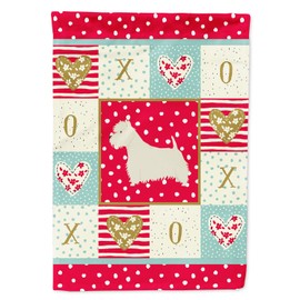 Caroline's Treasures CK5959GF Westie Love Garden Flag Mailbox Flag Decorative Yard Flag Banner Outside Patio Artwork Yard Flower Beds, Garden Size, Multicolor