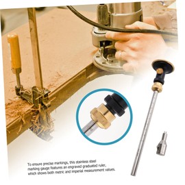 SEWACC Durable Woodworking Scribe Wheel Marking Gauge Tool Precision Measurement with Wheel and Engraved Ruler for Woodworking and Carpentry Projects